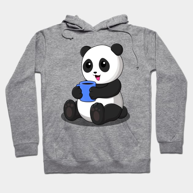 MORE THAN COFFEE, PANDA Hoodie by canzyartstudio